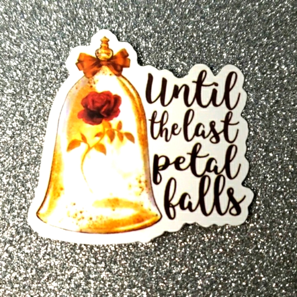 DISNEY PRINCESS Beauty and the Beast Waterproof Sticker Quote